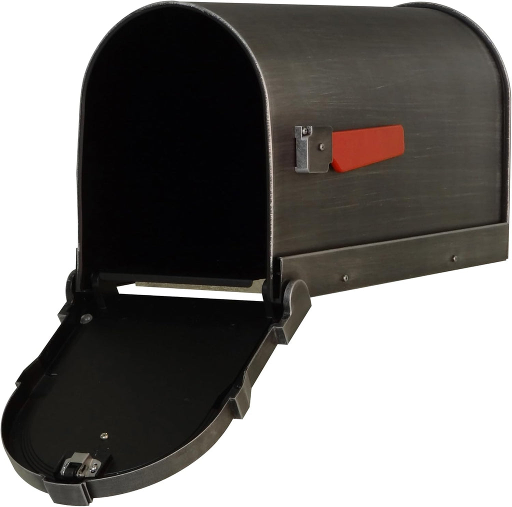 Special Lite Savannah Curbside Mailbox - Swedish Silver Aluminum Mailbox for Post Mount - SCS-1014-SW
