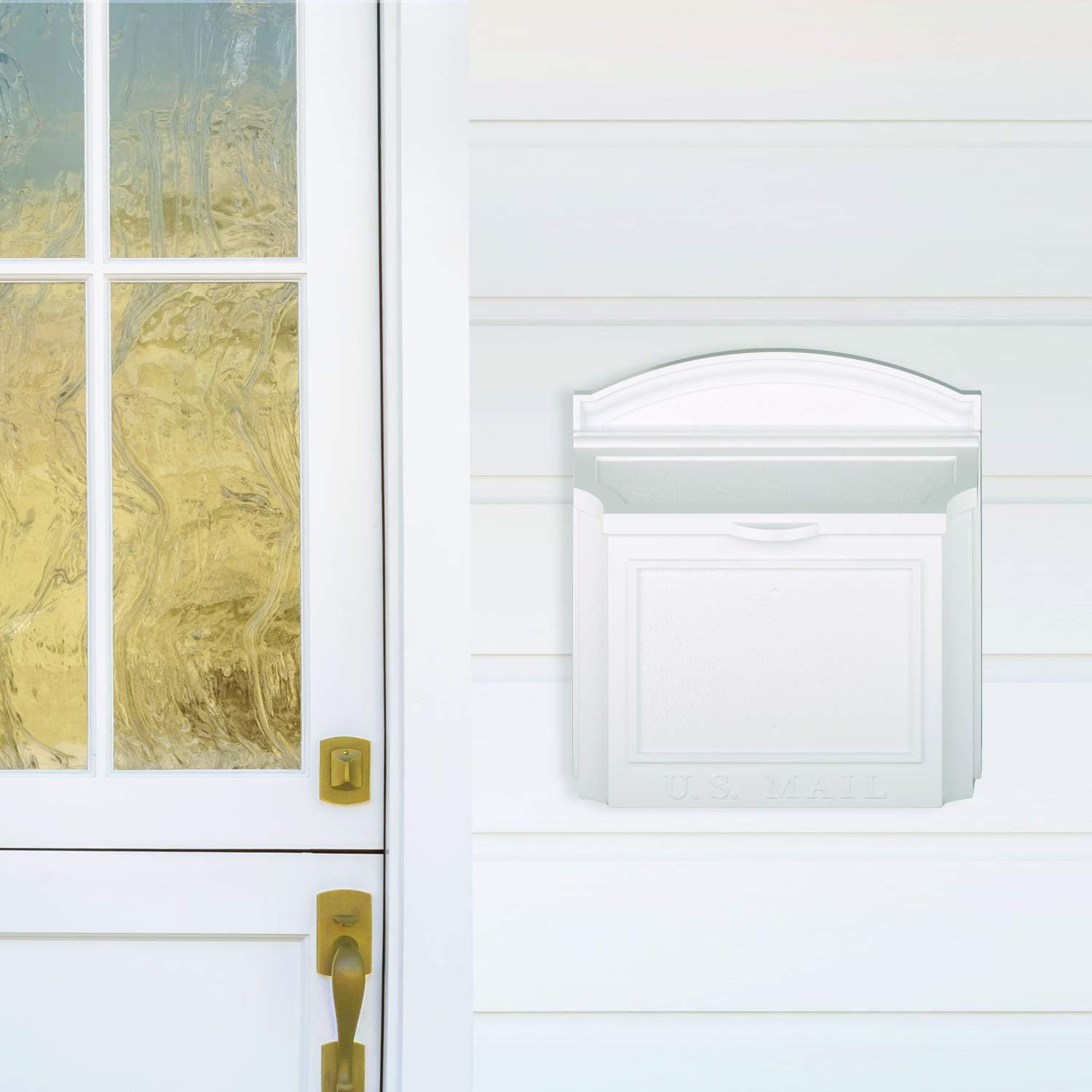 Whitehall Products Locking Wall Mounted Large Mailbox (White)