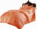 Soft 1000 TC Goose Down Alternative Egyptian Cotton Comforter Set (Comforter + 2 Pillow Cases) 400 GSM Over-Size Queen Peach 98'' x 98''