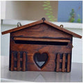 Mailbox Post Box Solid Wood Creative Outdoor Rainproof Home Wall Mounted Letter Box Lockable