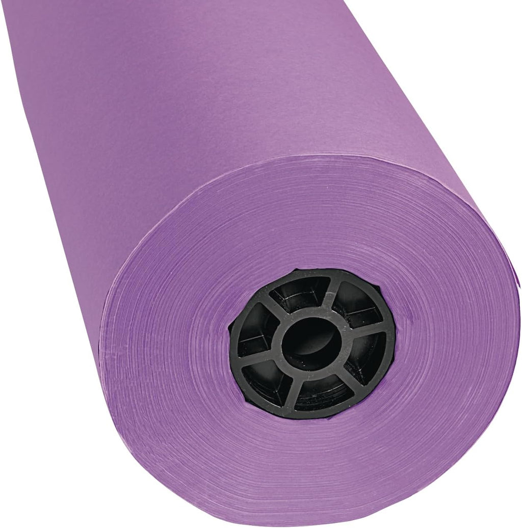 Colorations Dual Surface Paper Roll, Purple, 36' x 1000', Textured Paper, Classroom Craft & Art Supplies, Bulletin Board, Gift Wrapping, Chalkboard Wallpaper