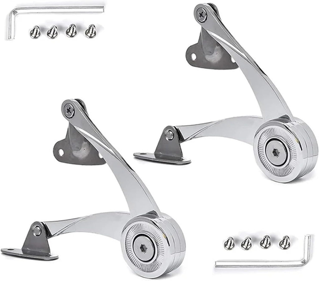 Lid Support Hinges Randomly Stop Door Hinges Adjustable Metal Lift and Up Hinges Cabinet Door Support Hinge 2Pcs