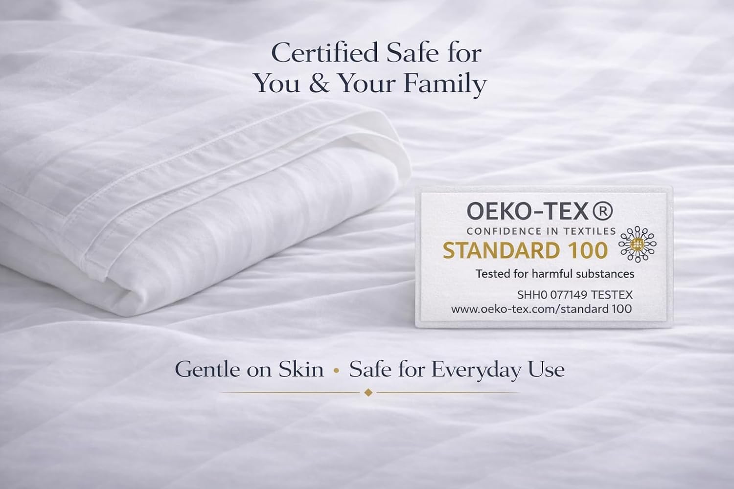 100% Egyptian Cotton Sheets Queen Size – 1000 Thread Count Luxury Hotel Sateen Weave Sheet Set, Soft & Breathable, 17' Deep Pocket, 4-Piece White Striped Bedding, All-Season Comfort