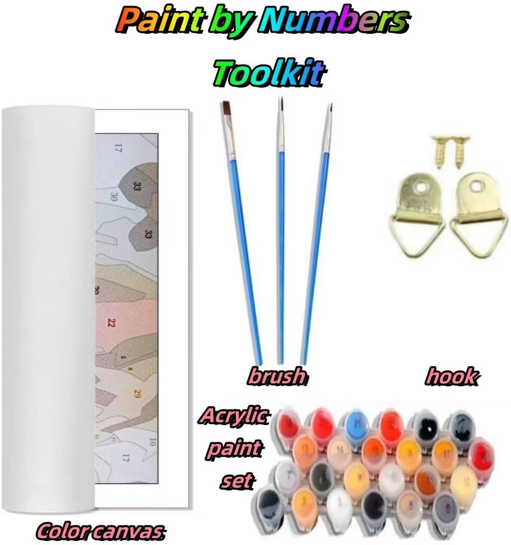 Sunset Paint by Numbers Kit for Adults Fishing Acrylic Paint by Numbers 54x40Inch Canvas Painting Craft Kits for Home Decor, Painting Supplies for Wall Decor, Canvas Wall Art for Fall Decor JLYH-10075