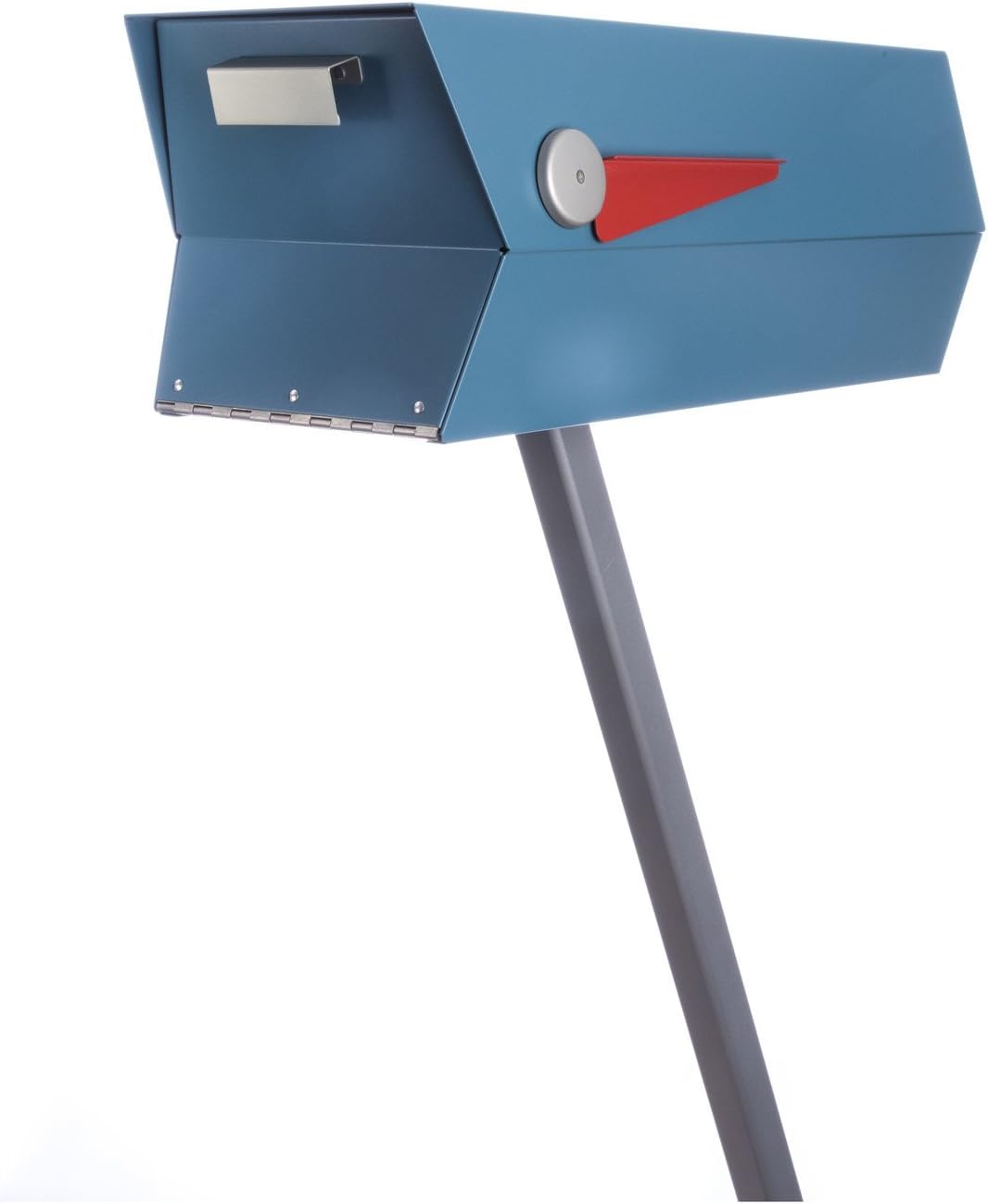 modbox USA Mid-Century Modern Curbside Mailbox | Solid Color (Satin Blue)