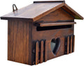 1PC Waterproof Outdoor Wooden Post Box Letter Mailbox Lockable Wall Mounted Mail Box Secure Letterbox Garden Home Decoration