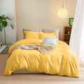 800TC 3 Sided Zipper Duvet Cover Set Soft Egyptian Cotton 3 Sided Zipper Closure, 3 PCS 1-Duvet Cover & 2- Pillow Shams - Oversize Queen Size (98' x 98') Inches, (Solid Gold)