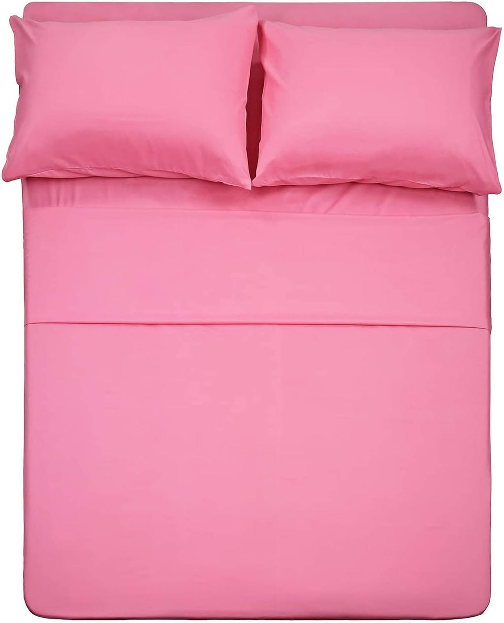 Super Soft Luxury Premium Quality 800 TC Egyptian Cotton 6 Piece Bedding Bed Sheet Set Eco Friendly Wrinkle Free Sheets 20-Inch Deep Pocket Queen Pink
