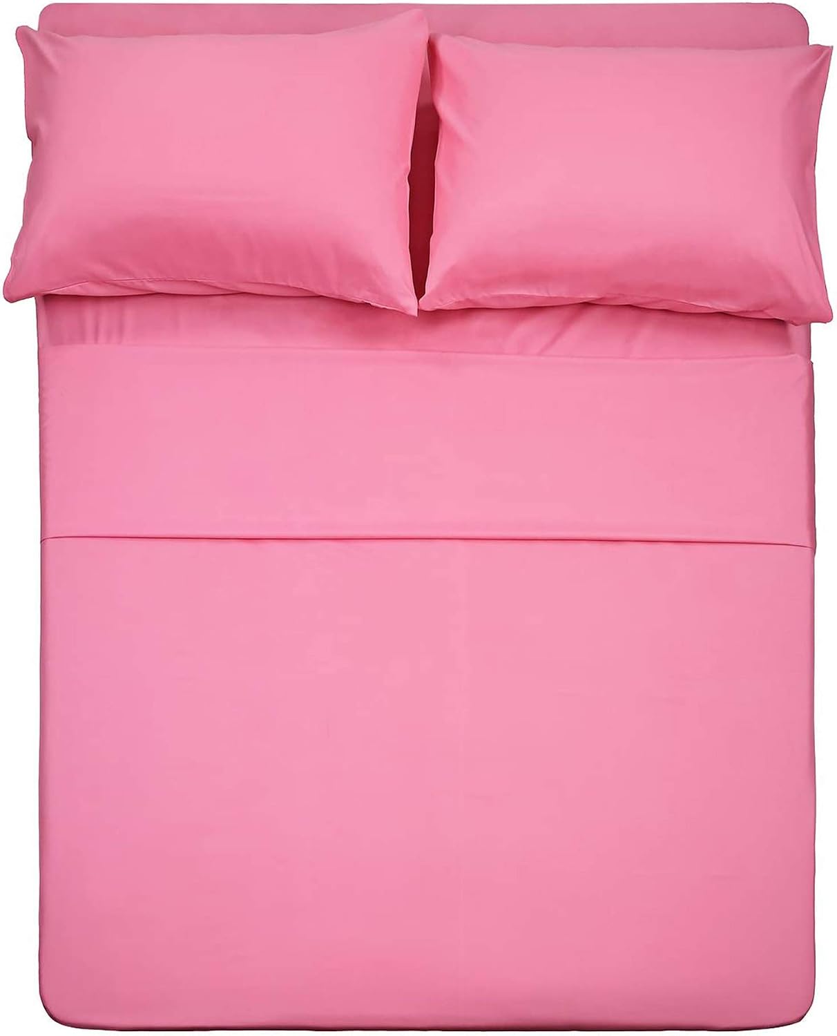 Super Soft Luxury Premium Quality 800 TC Egyptian Cotton 6 Piece Bedding Bed Sheet Set Eco Friendly Wrinkle Free Sheets 20-Inch Deep Pocket Queen Pink