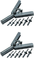 2 SET 41 PC ASSORTED PLASTIC RIVETER RIVET GUN QUICK SET HAND TOOL W/ 40 POLY RIVETS, Jikkolumlukka