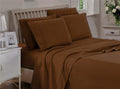 SHERA'S BEDDINGS 6- Piece Sheet Set Fits Mattress Upto 10-12 Inches Fully Elastic Deep Pocket Queen (60' X 80') Chocolate Solid 650 Thread Count 100% Egyptian Cotton