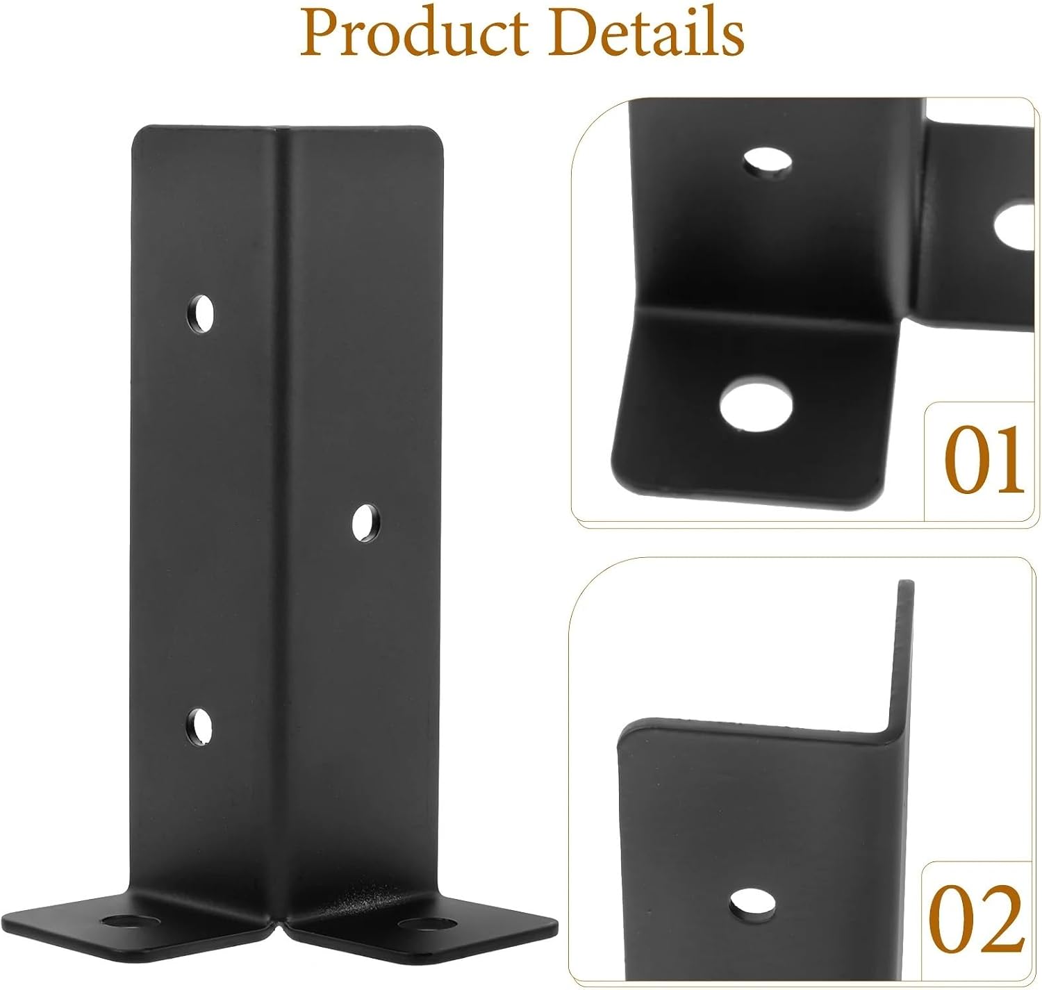 1 Set Mailbox Base Protector Metal Post Support Deck Railing FenceBracket Wooden Mailbox Posts Gardening Farming