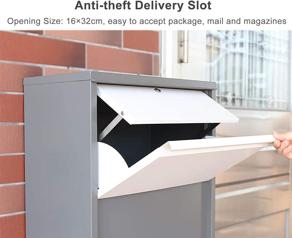 Exquisite Mailbox Mailbox Metal Post Box High Capacity Commercial Grade Drop Box Modern Freestanding Letter Box Safe and Secure Parcel Box Safer