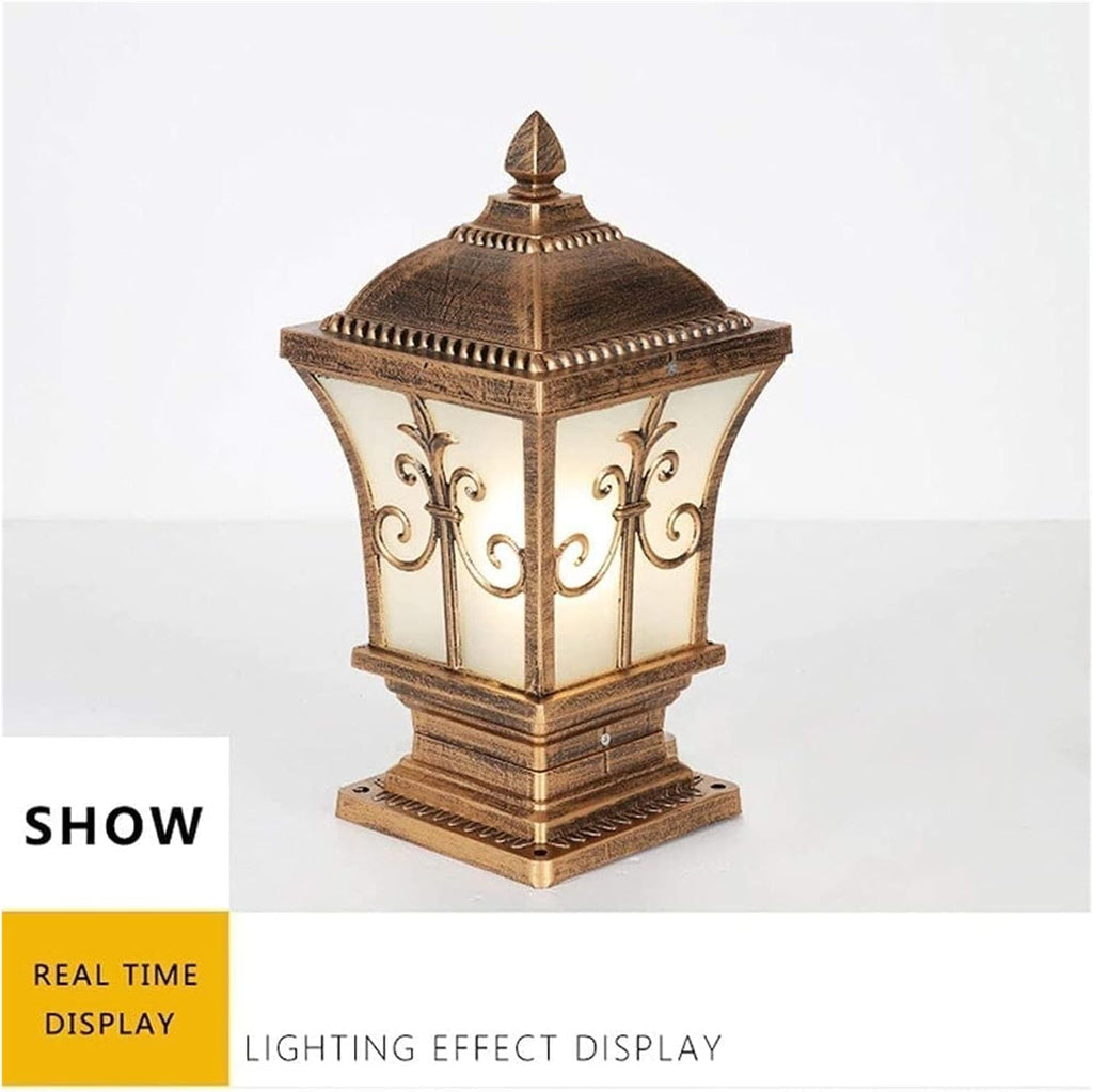 Courtyard Light Column Lamp Stigma Floor Lamp Lantern Wood Mailbox Posts for Outside Column Lights Street Lamp Decor Light/73Cm