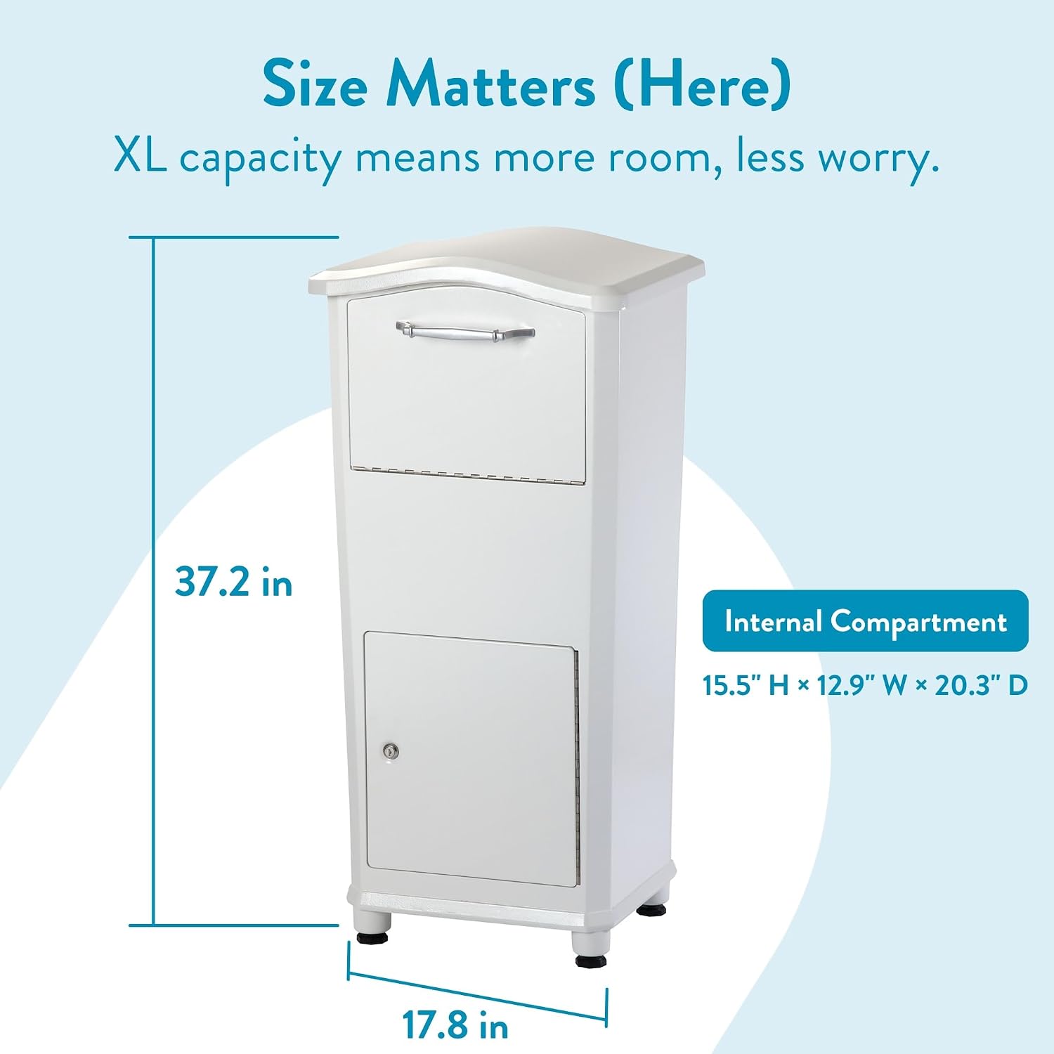 Architectural Mailboxes 6900W Elephantrunk Parcel Drop Box, White