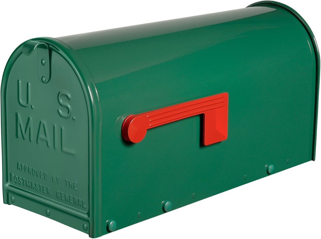 Janzer Post with Mailbox (White Post with Green Mailbox)