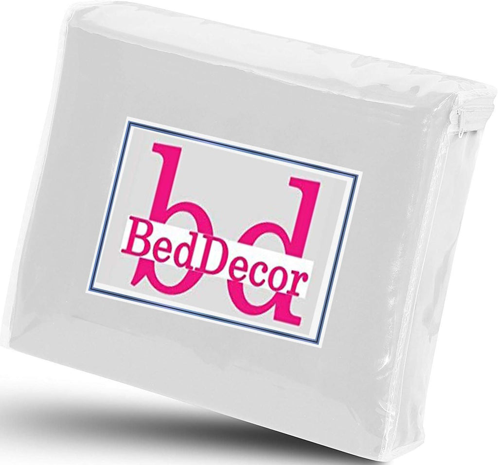 BedDecor 1 Piece Ruched Pattern Duvet Cover with Zipper & Corner Ties 100% Egyptian Cotton 500 Thread Count Premium Hotel Quality Decorative Bedding (White,Oversized King)