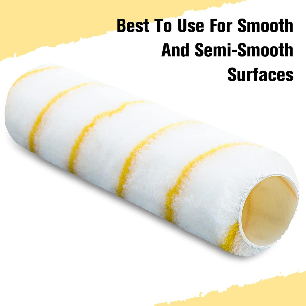 100 Pieces Paint Roller Covers 1/2 x 9 Inch Microfiber Paint Roller Covers Naps for Paint Roller Paint Brush Cover Naps House Painting Supplies