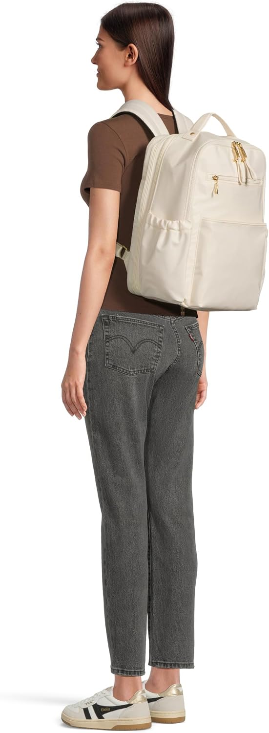 Tribeca Expandable Travel Laptop Backpack Water-Resistant Nylon Work Bag w/Organization, Padded Sleeve & RFID Tech