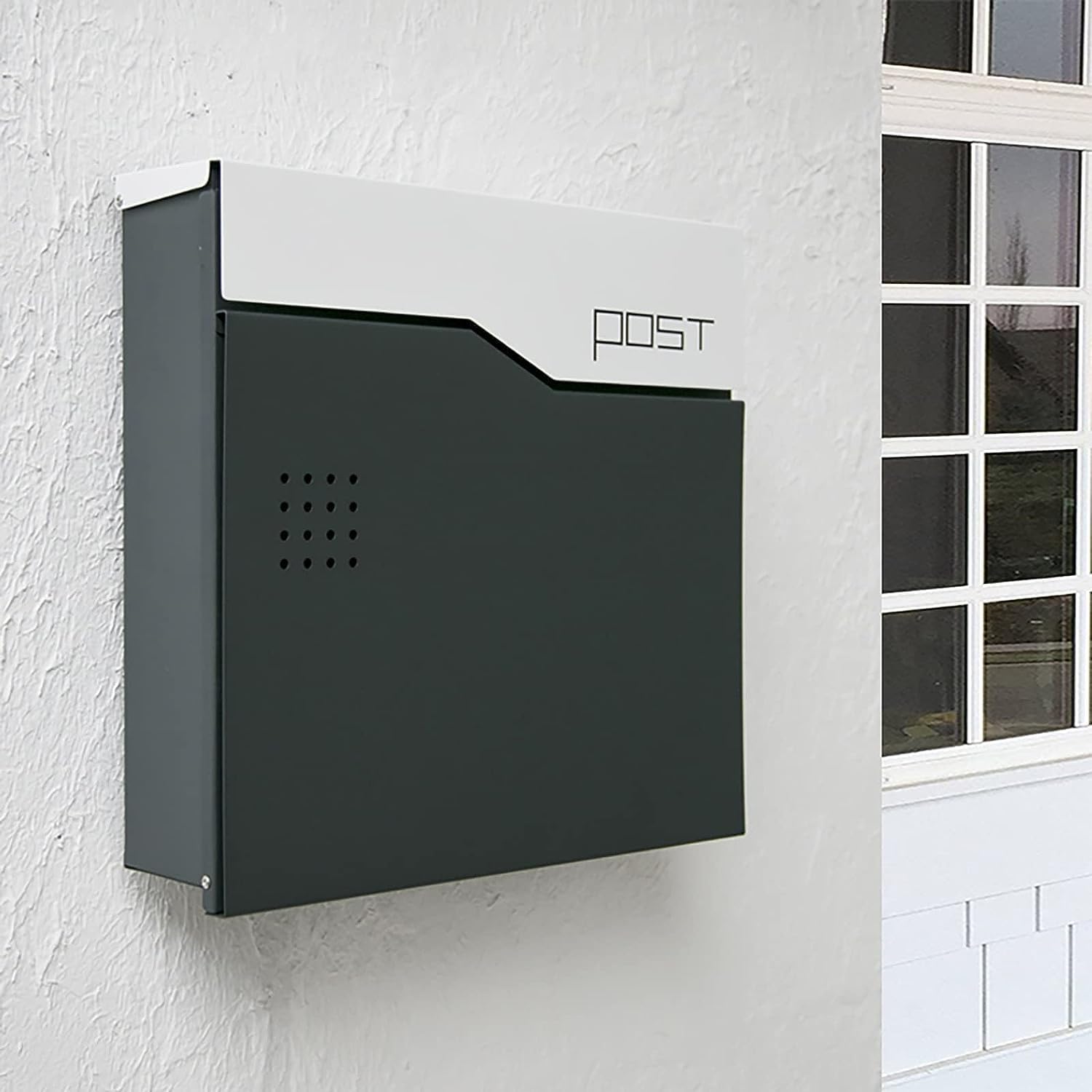 Wall Mounted Letterbox,Modern Mailbox, Weather Resistant Metal Post Mailbox Combination, 33cm X 3.5cm Delivery Slot Postal Box, Easy Installation