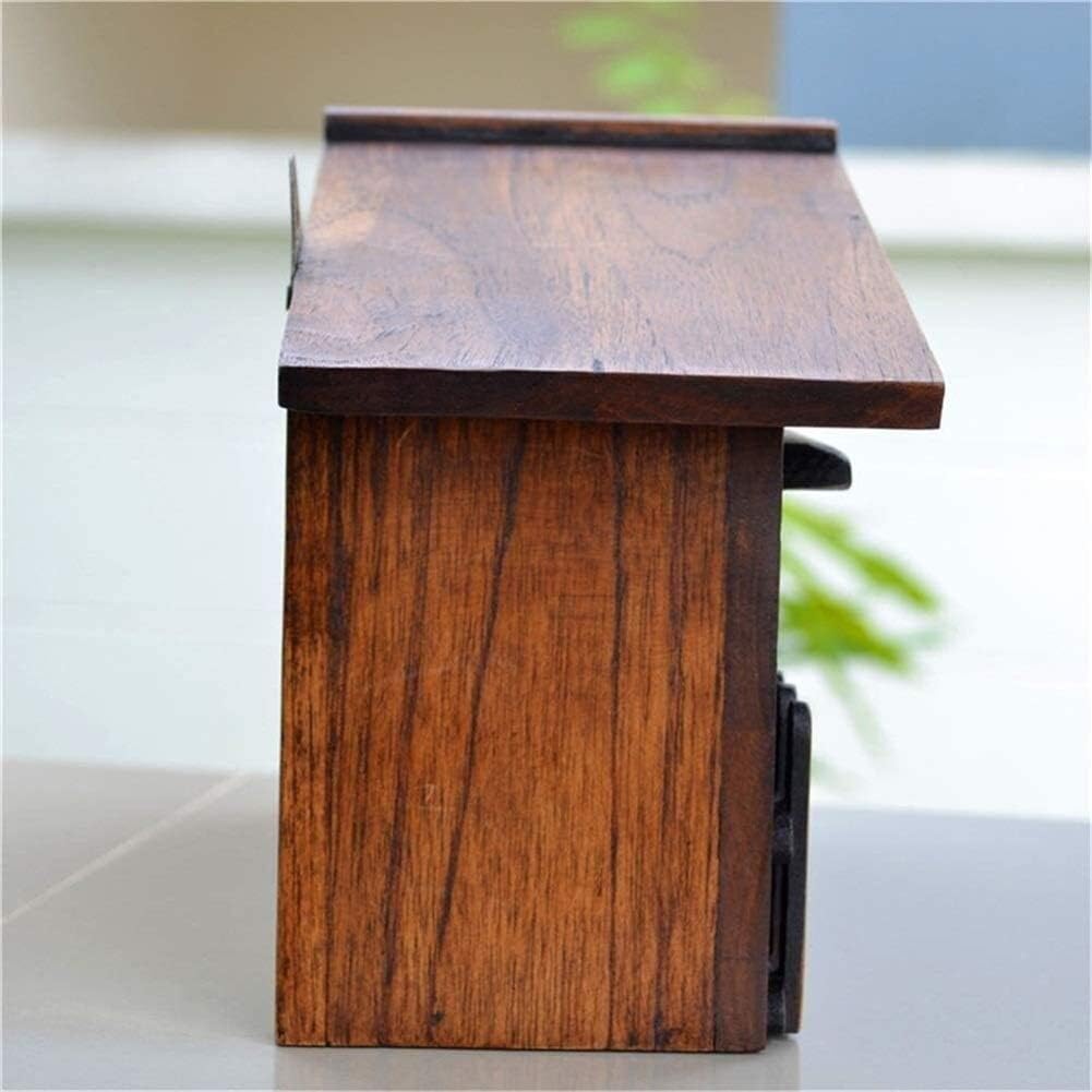 Letterboxes Wood,Vintage Decorative Wood Letter Box,Lockable Farmhouse Mail Box Hanging Wall Post Box
