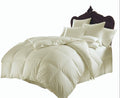 Soft 1000 TC Goose Down Alternative Egyptian Cotton Comforter Set (Comforter + 2 Pillow Cases) 400 GSM Over-Size Queen Ivory 98'' x 98''