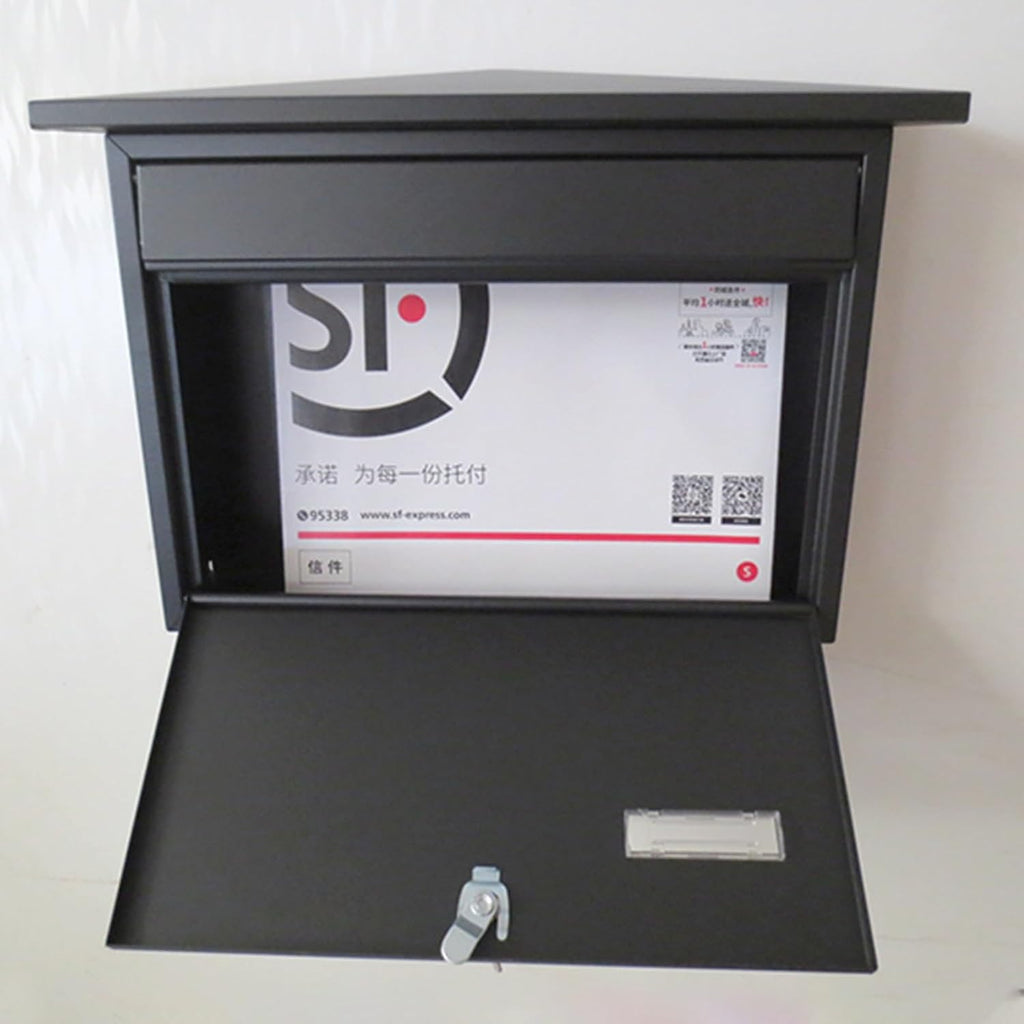 MELPHI Locking Mailbox Wall Mounted, Locked Mailboxes for Outside, Waterproof, Metal Mailbox with Combination Lock, Collection Boxes, Hanging Secure Post Box (Color : Password Type)