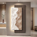 3D Wall Painting with Light, 3D Relief LED Decorative Painting, Living Room Hanging Mural, Plug-in Power Supply Wall Sculptures, Wall Sculptures for Living Room Entrance Corridor(B,19.7x39.4in/50x100c