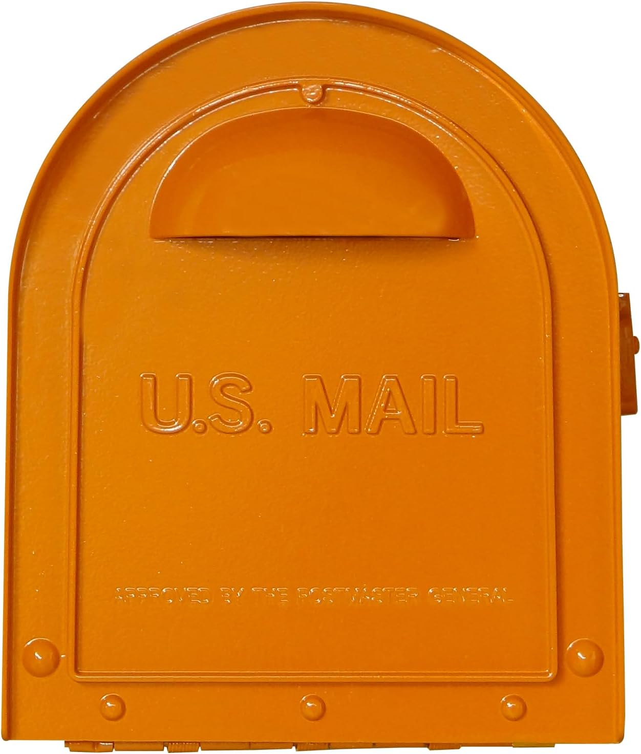 Special Lite Modern Dylan Curbside Mailbox - Orange Aluminum Mailbox for Post Mount - SCD-1008-ORG