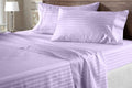 AMAY Luxury Soft 100% Egyptian Cotton 6pc Sheet Set Sateen Weave 800 TC Queen Size for Bed, Fits Mattress Upto 16-18'' Deep Pocket, Lavender Stripe