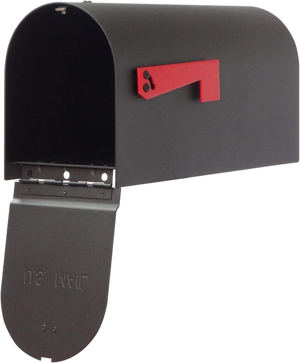 Special Lite Titan Aluminum Curbside Mailbox with Ashley Front Single Mailbox Mounting Bracket - TC-ASH-FS-1016A-BLK