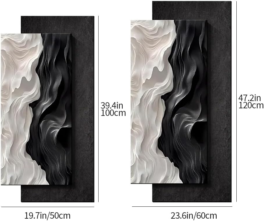 3D Wall Painting with Light, 3D Relief LED Decorative Painting, Living Room Hanging Mural, Plug-in Power Supply Wall Sculptures, Wall Sculptures for Living Room Entrance Corridor(B,19.7x39.4in/50x100c