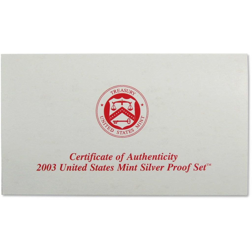 2003 Silver Proof Set U.S. Mint Original Government Packaging OGP COA