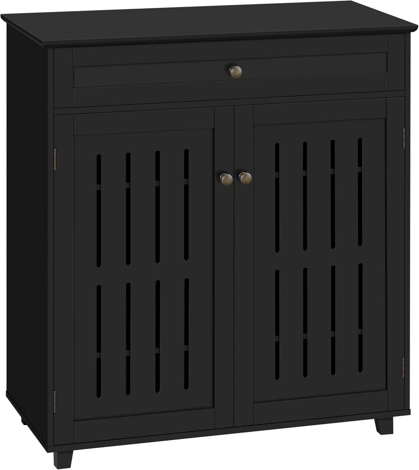 Yaheetech Coffee Bar Cabinet, Bathroom Cabinet with 1 Drawer & Adjustable Shelf, Kitchen Buffet Storage Cabinet for Home Office, Black