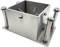 Stainless Steel Post Base 2x2 3x3 4x4 5x5 6x6 7x7 8x8 Inch, Heavy Duty Post Bracket for Concrete/Wood Deck/Pergola/Mailbox, Railing Post Anchors Square(145x145 mm (5.7x5.7 in))