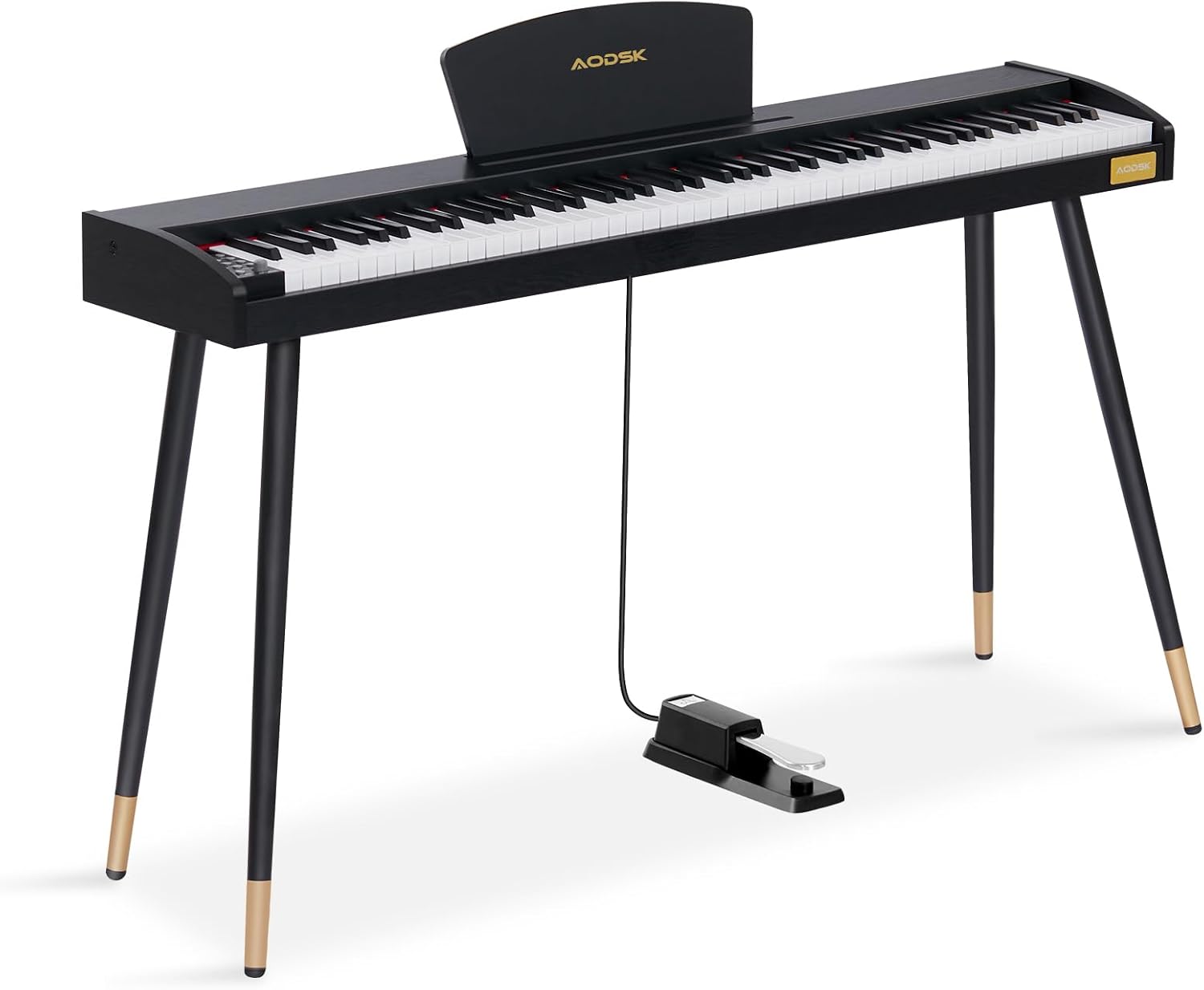 AODSK 88 Keys Digital Piano, Electric Piano Full-size Semi Weighted Keyboard For Beginners, 128 Tones & Rhythms, MIDI/USB Connectivity, Headphone Jack