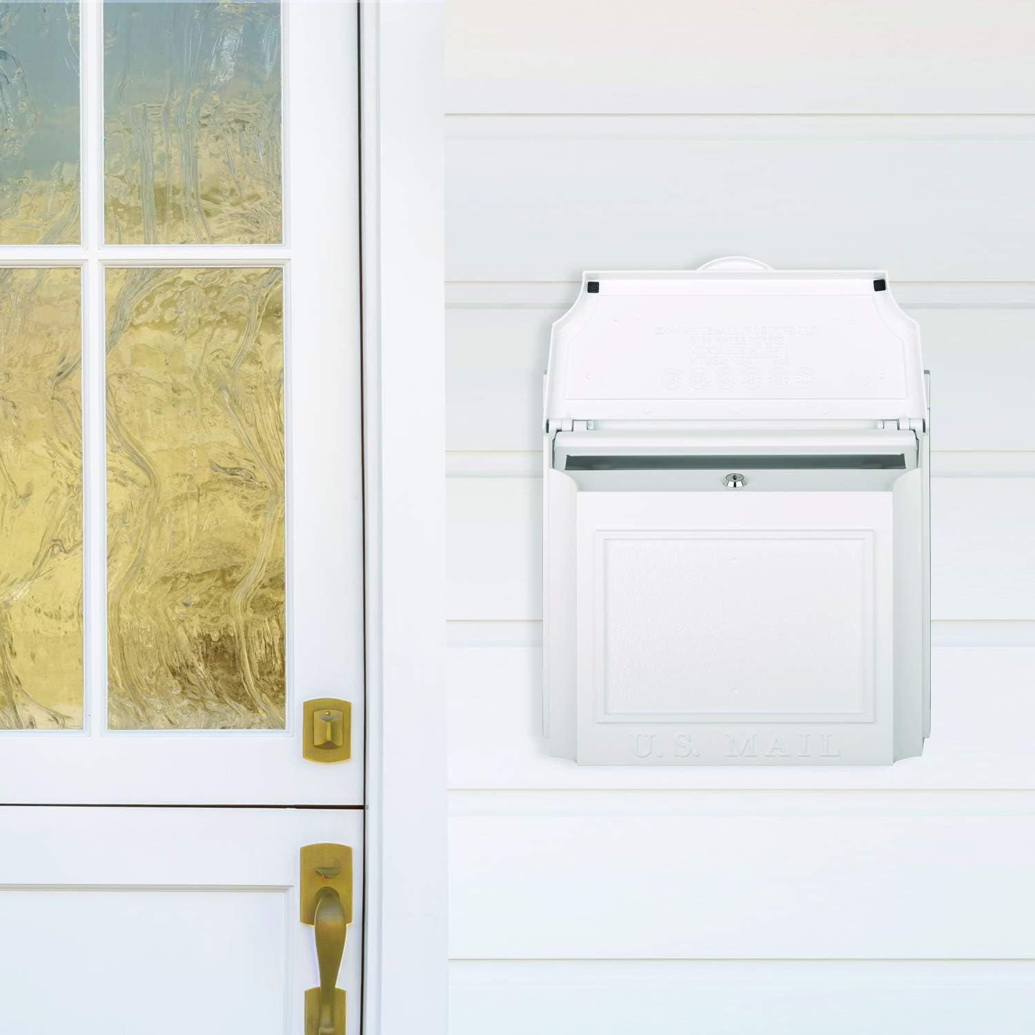 Whitehall Products Locking Wall Mounted Large Mailbox (White)