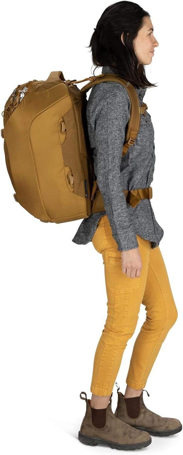Osprey Sojourn Porter 46L Travel Backpack – Carry-On Compliant Luggage with StraightJacket Compression and Padded Laptop Sleeve – Durable Pack for International or Urban Travel, Brindle Brown