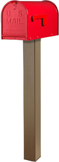 Janzer Post with Mailbox (Bronze Post with Red Mailbox)