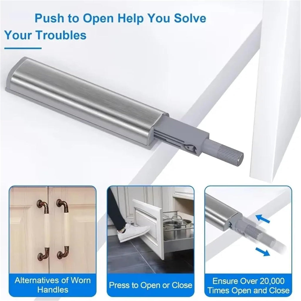 10Pcs Magnetic Push Latches for Cabinets Push to Open Cabinet Hardware Touch Damper Buffers Drawer Latch Door Stopper