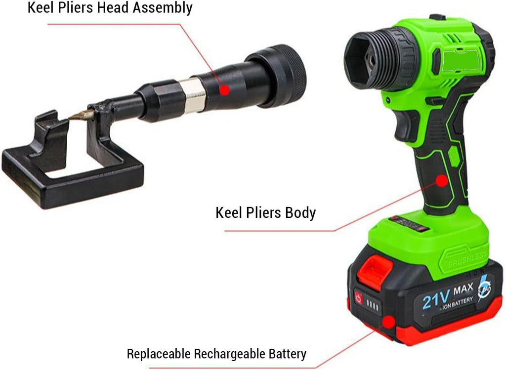 Light Steel Keel Pliers, One Key Riveting Keel Clamp Punching Gun for Plastic Metal Leather