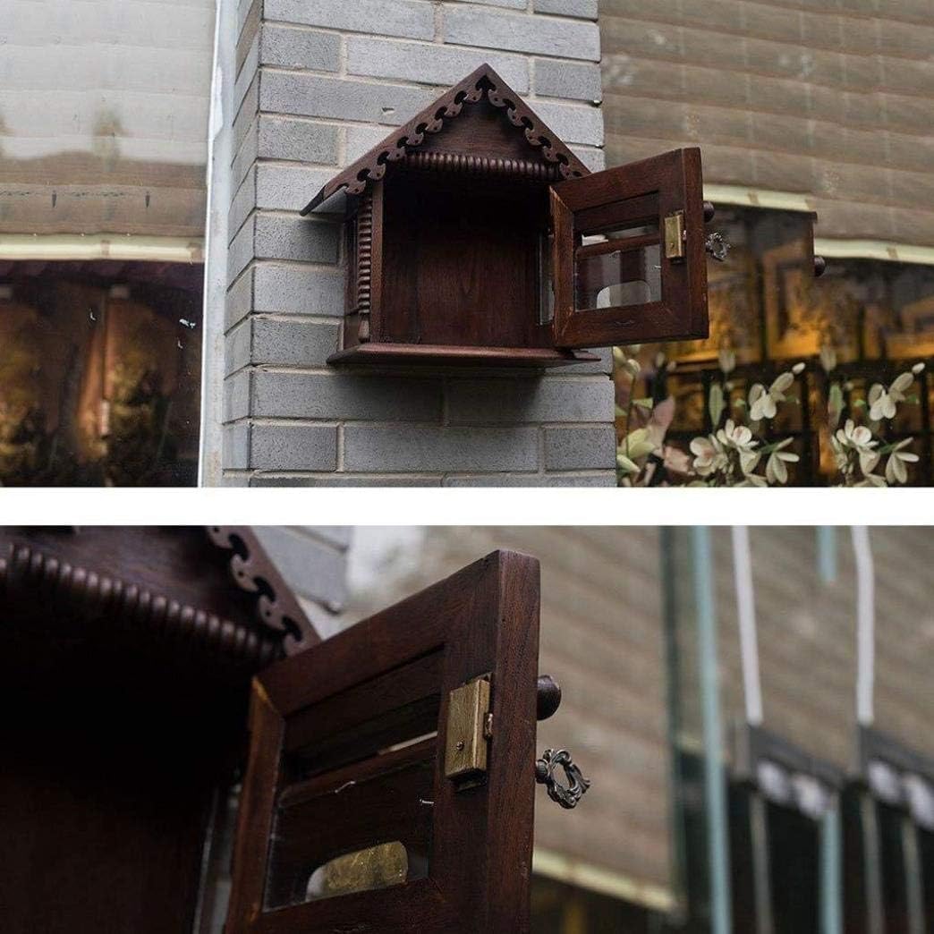 Lockable Wall Mounted Letter Boxes Wooden Mailbox Post Box Wall Hanging Newspaper Storage Shabby Chic Outdoor Decor