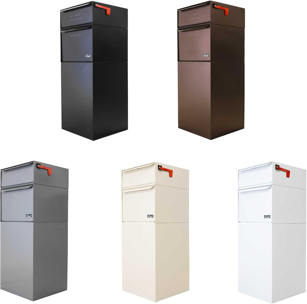 dVault® Full Service Vault DVCS0015 Secure Curbside Mailbox/Package Drop with Locking Letterbox (Copper Vein)