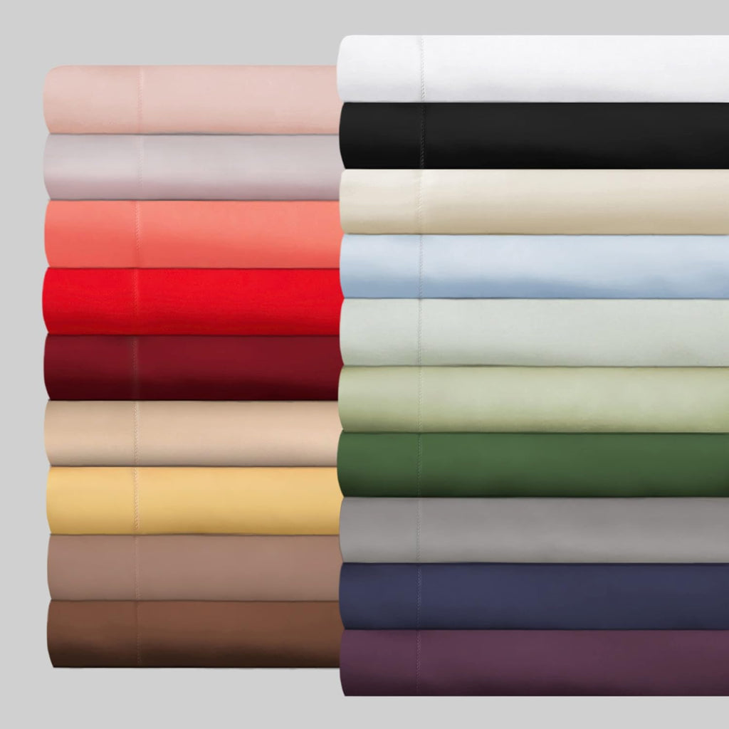 Superior 300 Thread Count Egyptian Cotton Sheet Set, 2 Fitted Sheets, Flat Sheet, 2 Pillowcases, Split King, Grey