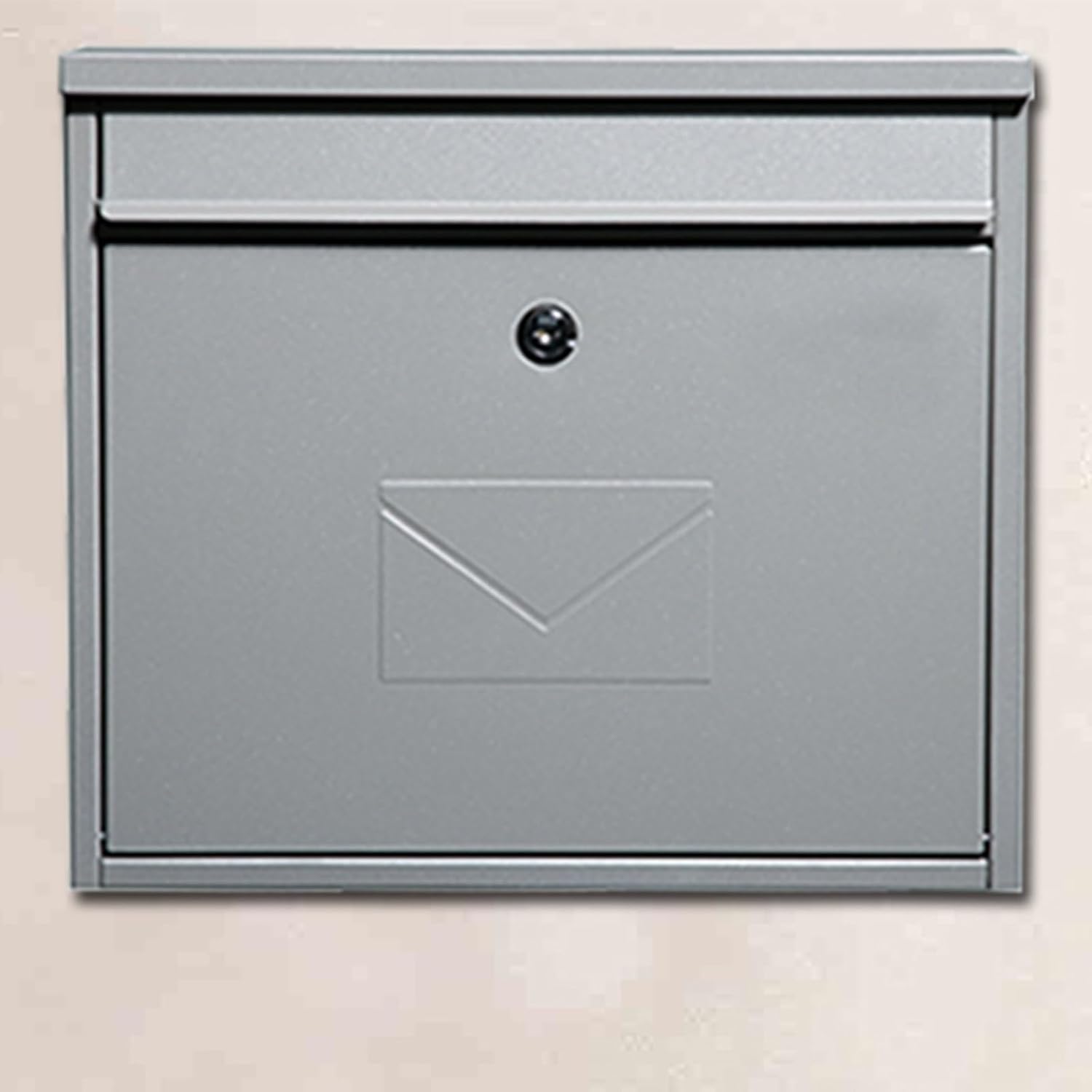MELPHI Hanging Secure Post Box, Security Lock Drop Box, Collection Boxes, Metal Mailbox, Modern Post Box, Package Drop Box for House Home (Color : Light Gray)