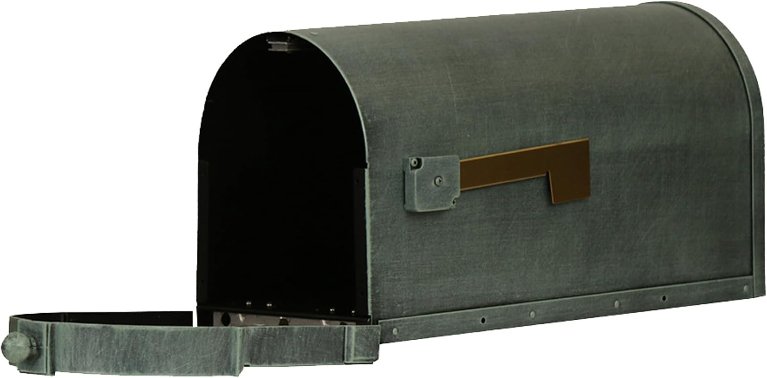 Special Lite Berkshire Curbside Mailbox with Aluminum Post - Verde Green Mailbox with Ashland Post - SCB-1015_SPK-600-VG