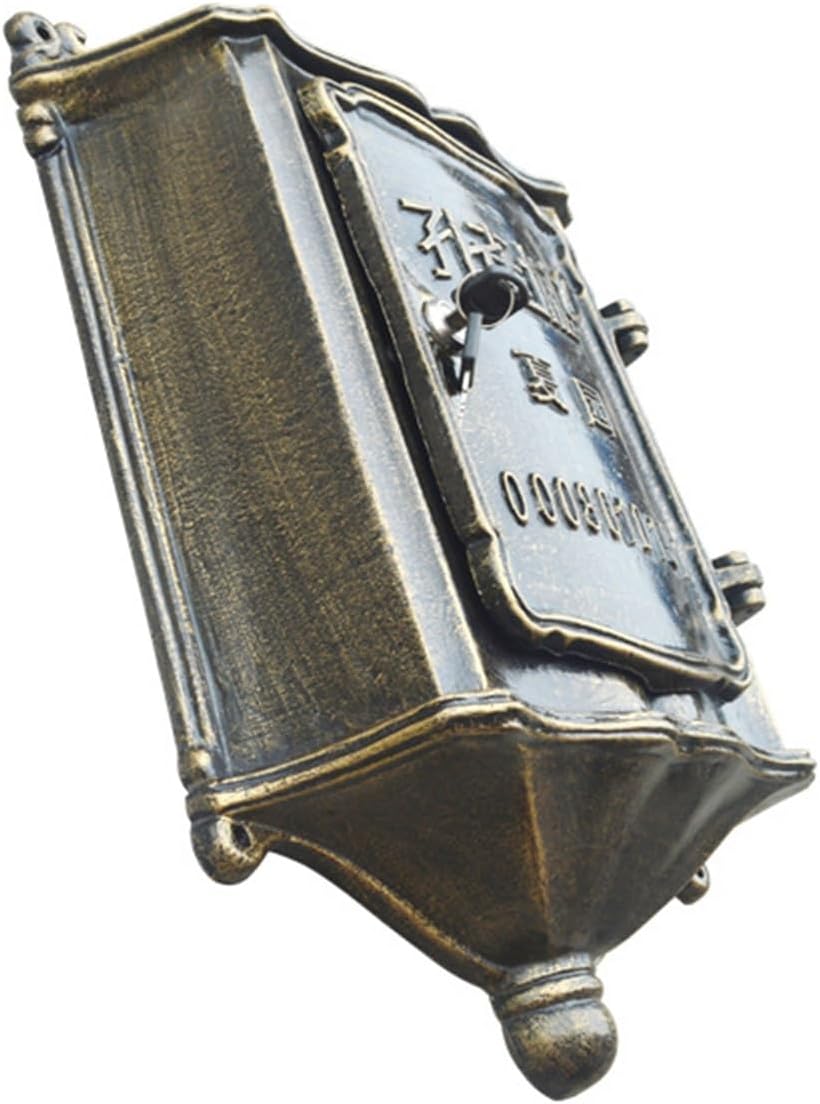 MELPHI Package Delivery Boxes for Outside, Vintage Mailbox, Metal Mailbox, Great for Small Packages Or Envelopes, Easy to Install, Mail Manager for Mail/Newspaper/Post/Letter/Magazine
