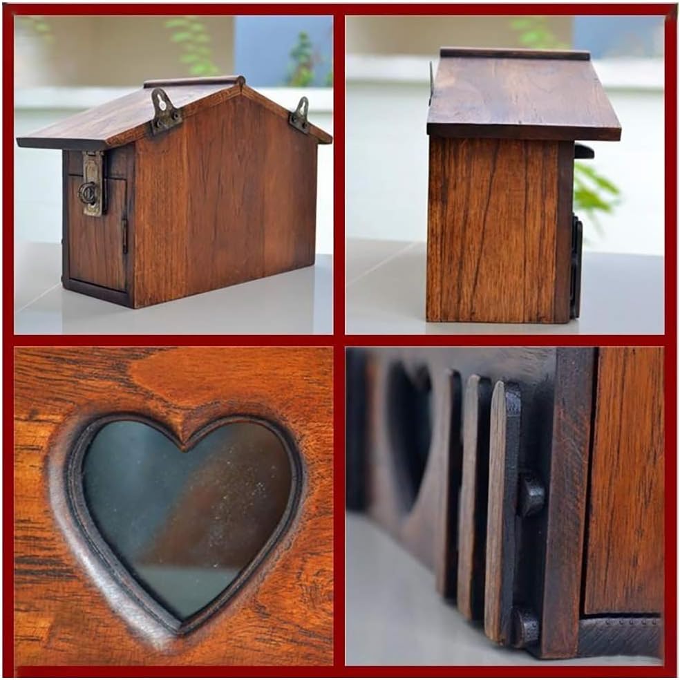 Letterboxes Mailbox Post Box Solid Wood Creative Outdoor Rainproof Mailbox Home Wall Mounted Outdoor Letter Box