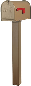 Janzer Post with Mailbox (Bronze Post with Taupe Mailbox)