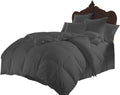 Queen Comforter Set Egyptian Cotton 1000 Series Dark Gray 400 GSM Queen Size Comforter Set (Comforter + 2 Pillowcases) Comforter for Queen Size Bed